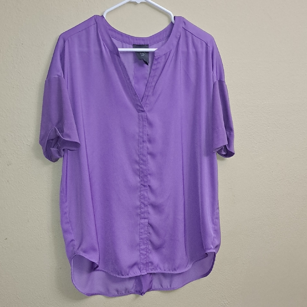 Purple Women's Top LYSSE New York Size M Flowy